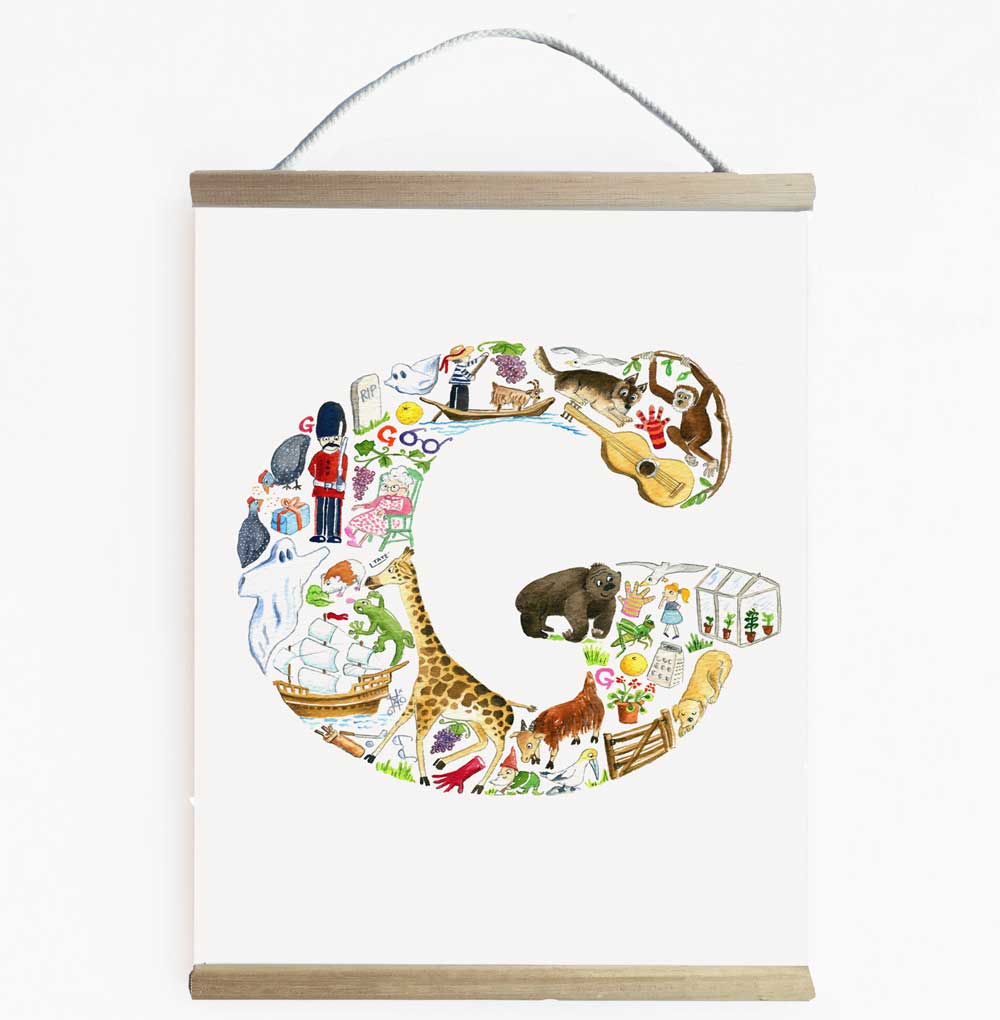 Letter G Kids Wall Banner  - Find Everything Beginning With The Letter C