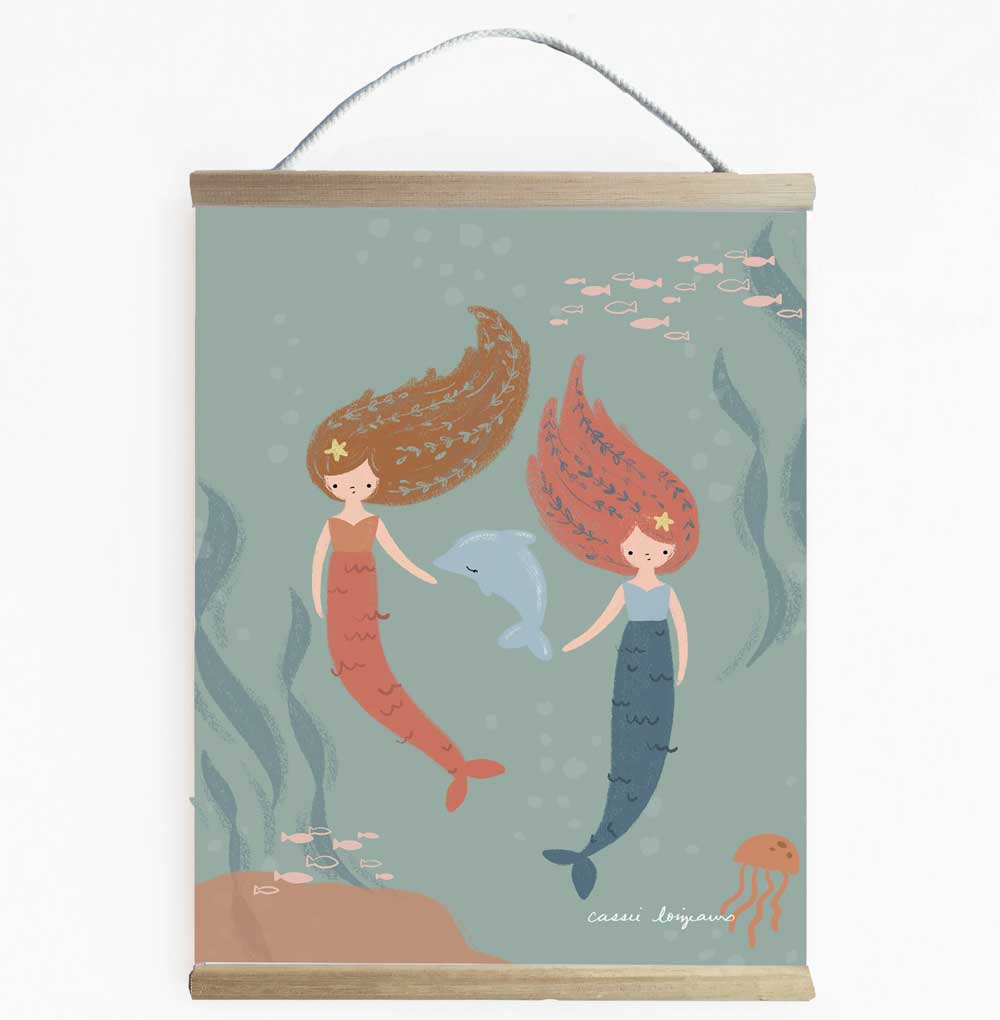 Mermaid Friends Wall Banner For Girls