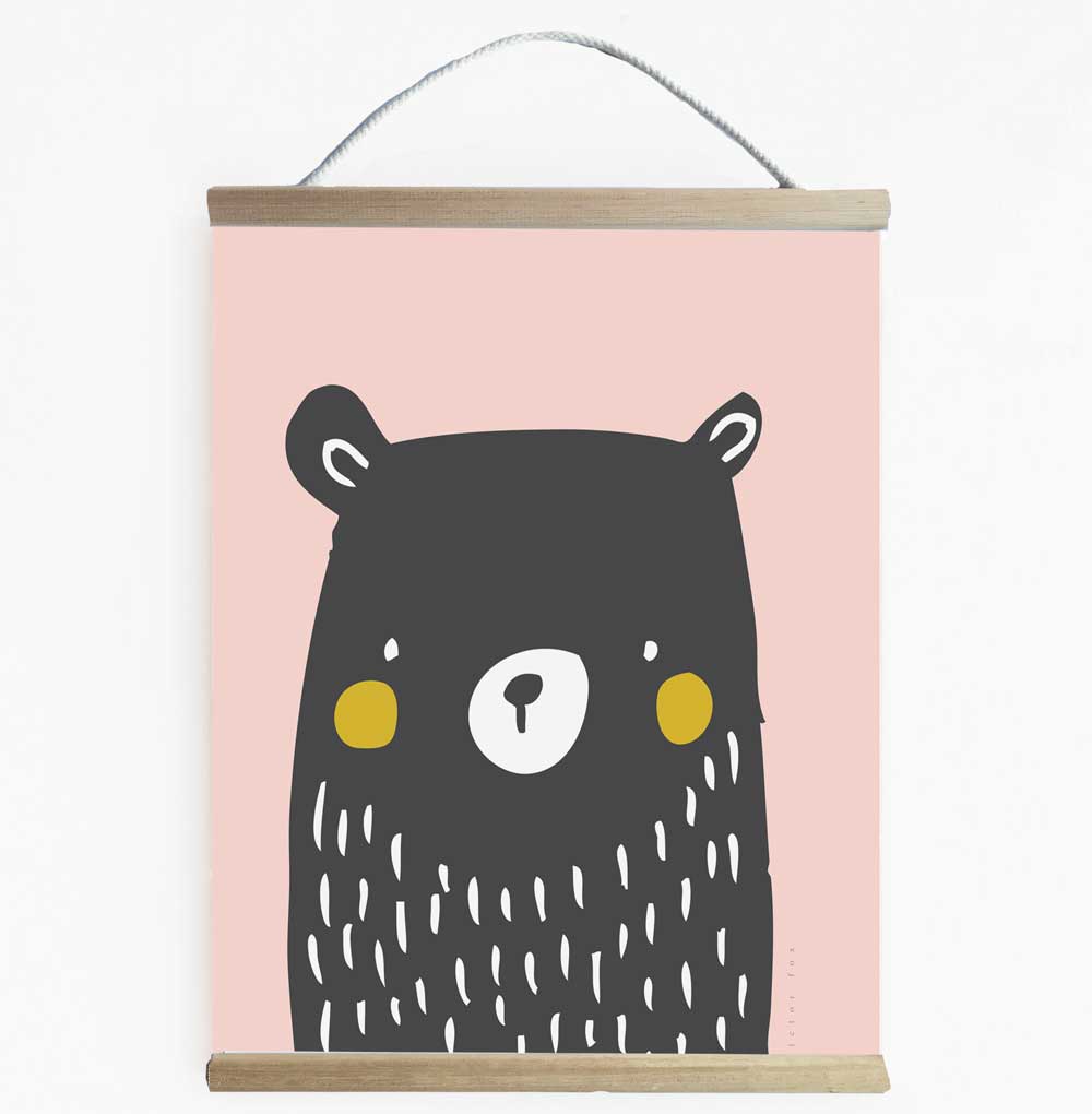 Ms Grizzly Bear Wall Banner For Girls
