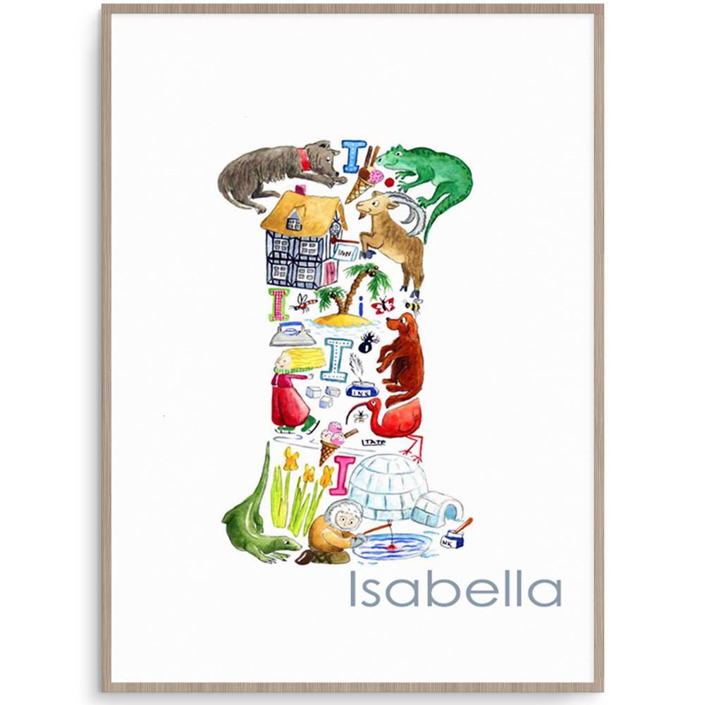 Personalised Letter I Print For Kids