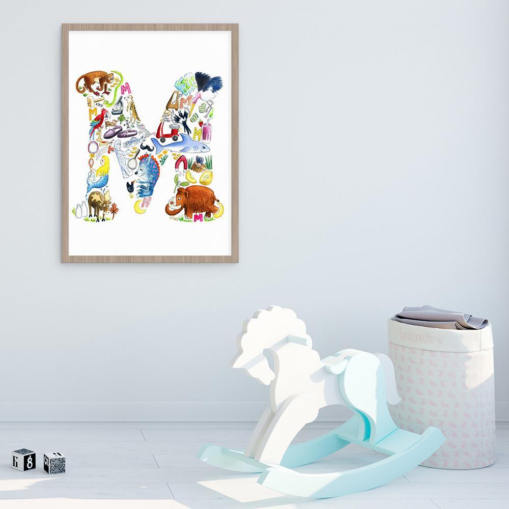 Amazing Letter M Wall Art For Kids
