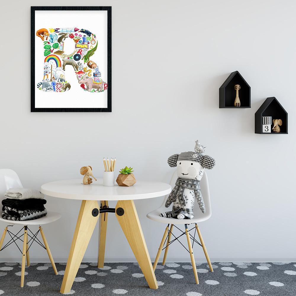 Personalised Your Child&#39;s Room With A Letter R Print