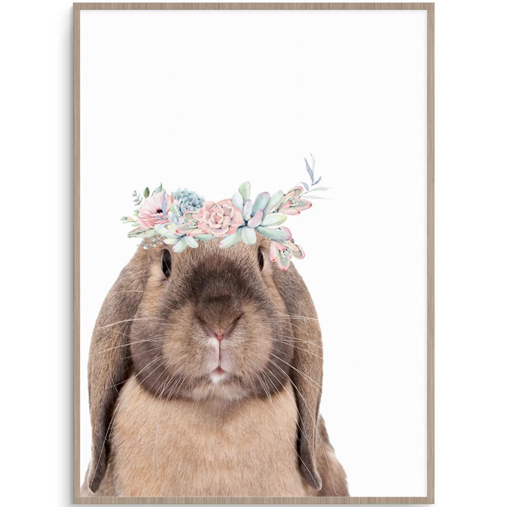 Boho Bunny Print For Girl's Room Or Nursery