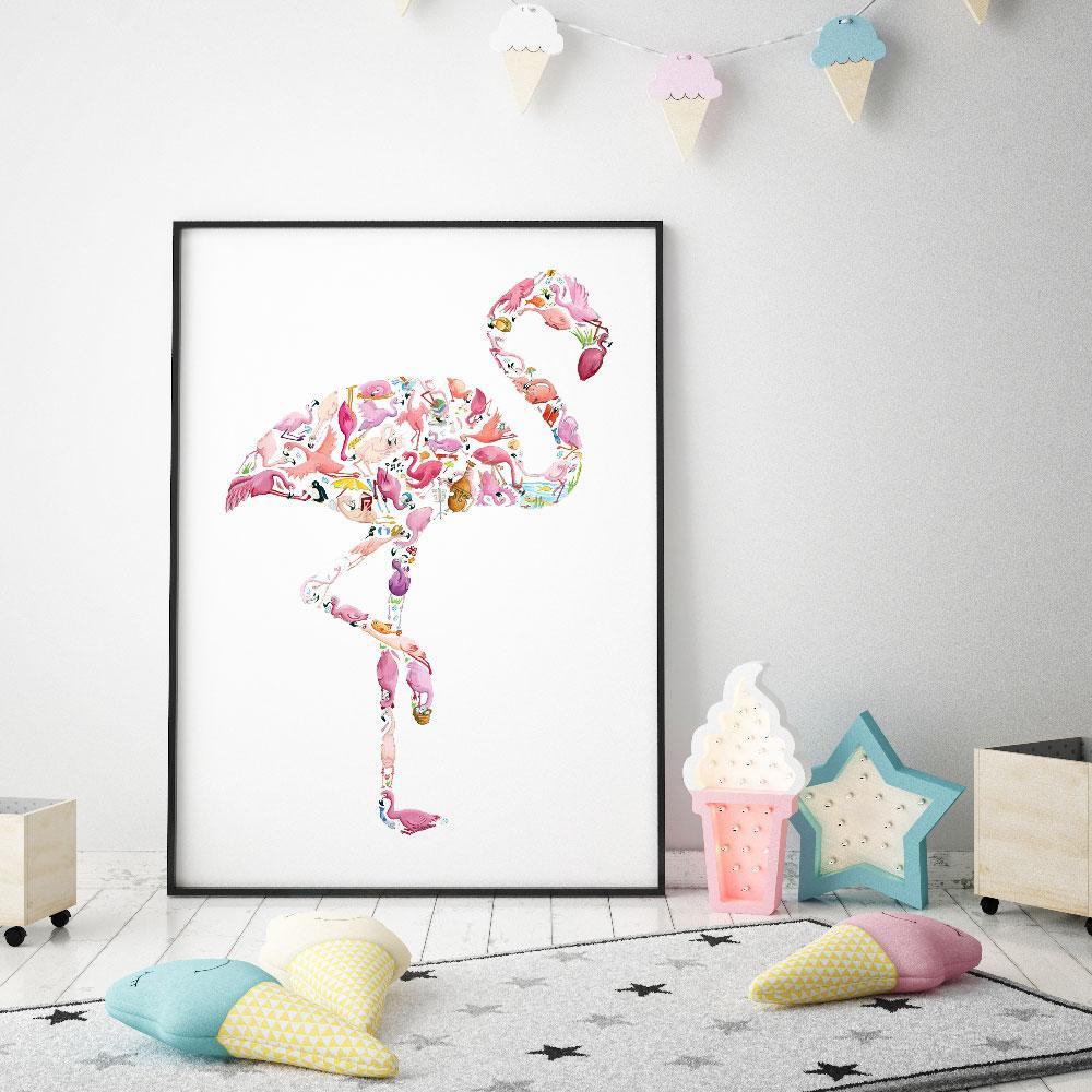 Bright And Wonderful Flamingo Wall Art Print