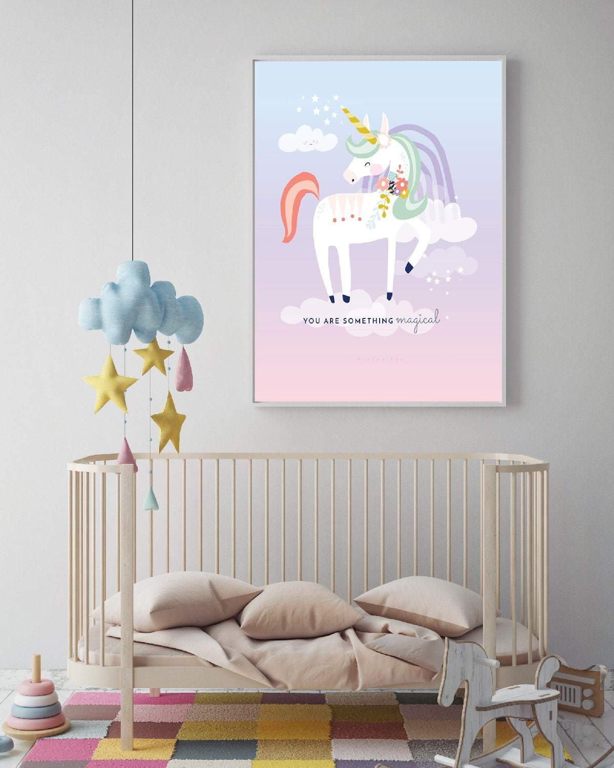 Candy Coloured Magical Unicorn Print