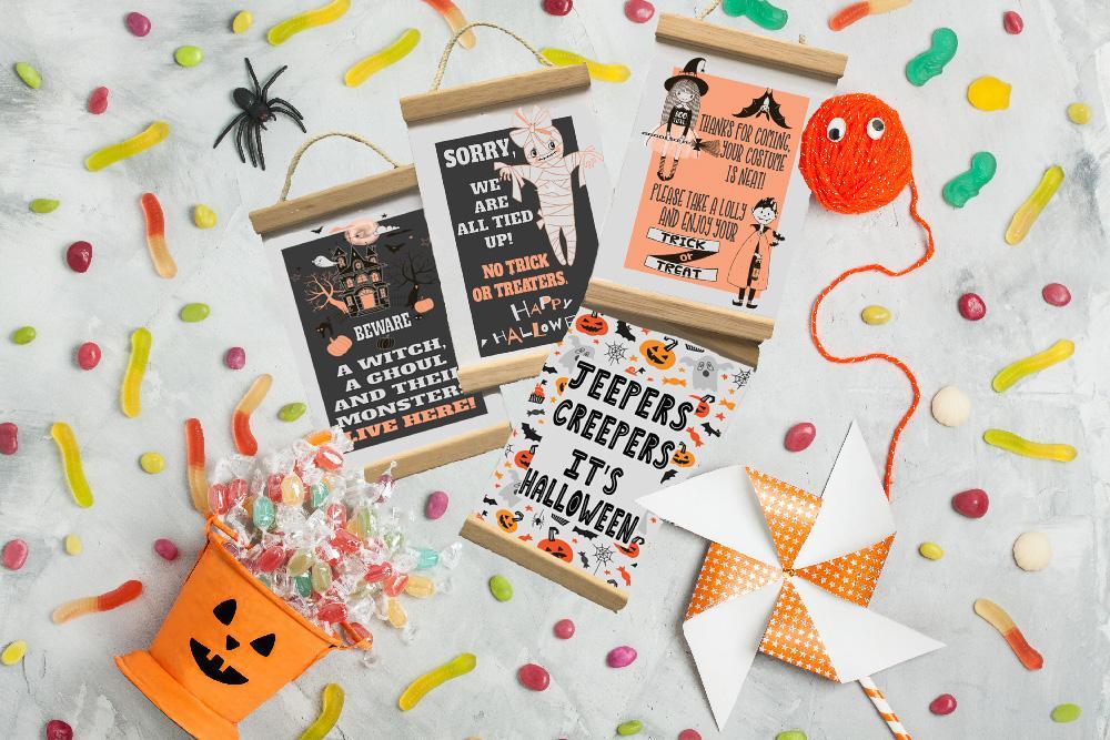 Fizzy Pop Designs Wall Décor Halloween Mini Banners nursery art kids wall art