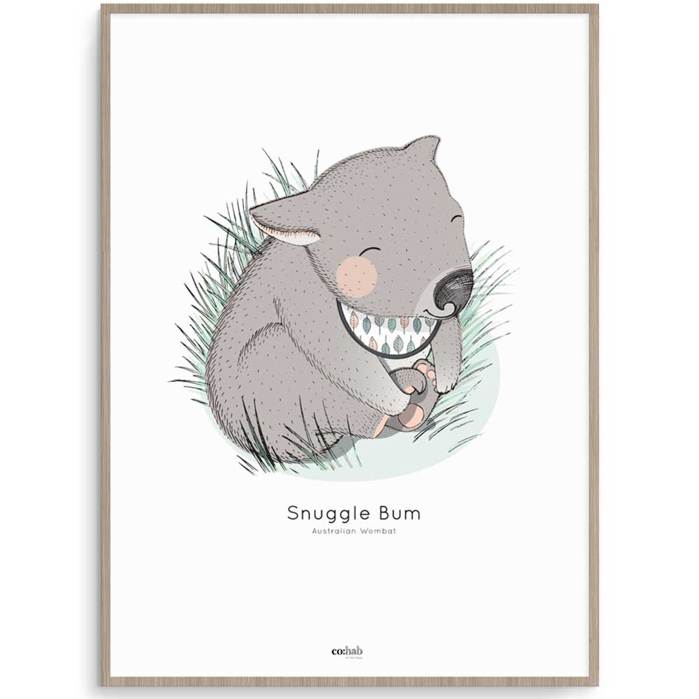 Wombat Aussie Animal Nursery Art Print