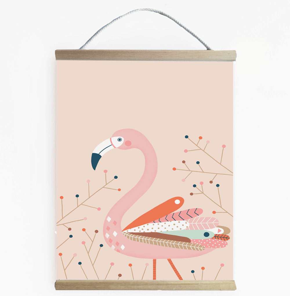 Fresh And Fun Flamingo Wall Banner For Girls Room