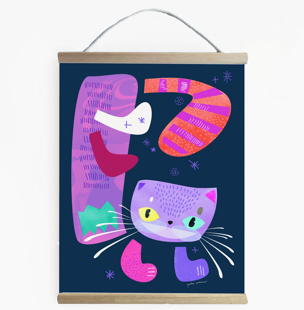 Cheshire Cat Vibrant Alice In Wonderland Themed Wall Banner
