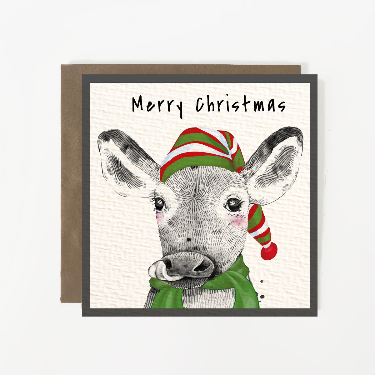Festive Cow Christmas Card