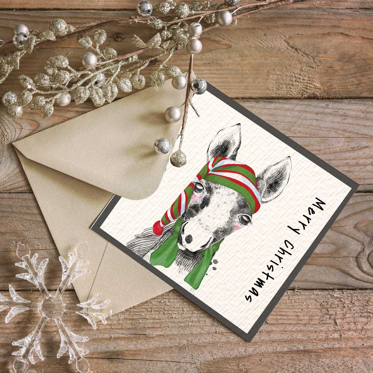 Festive Horse Christmas Card
