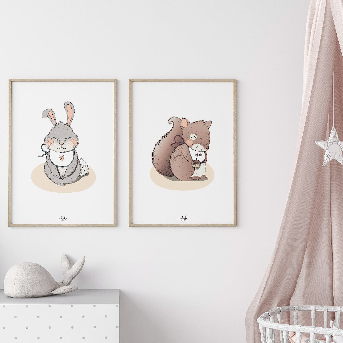 Cute Squirrel Nursery Print