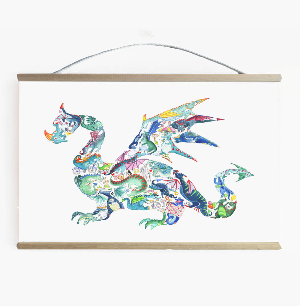 Amazing Dragon Wall Banner For Boys Room