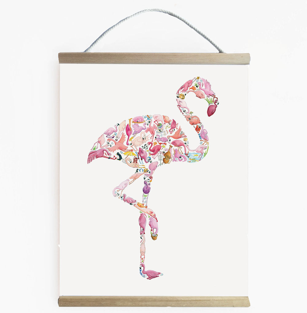 Bright And Wonderful Flamingo Wall Art Banner