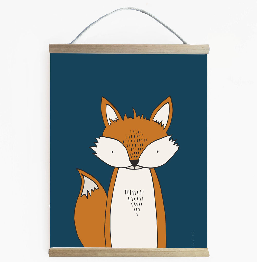 Modern Nordic Style Fox Wall Banner For Kids Room