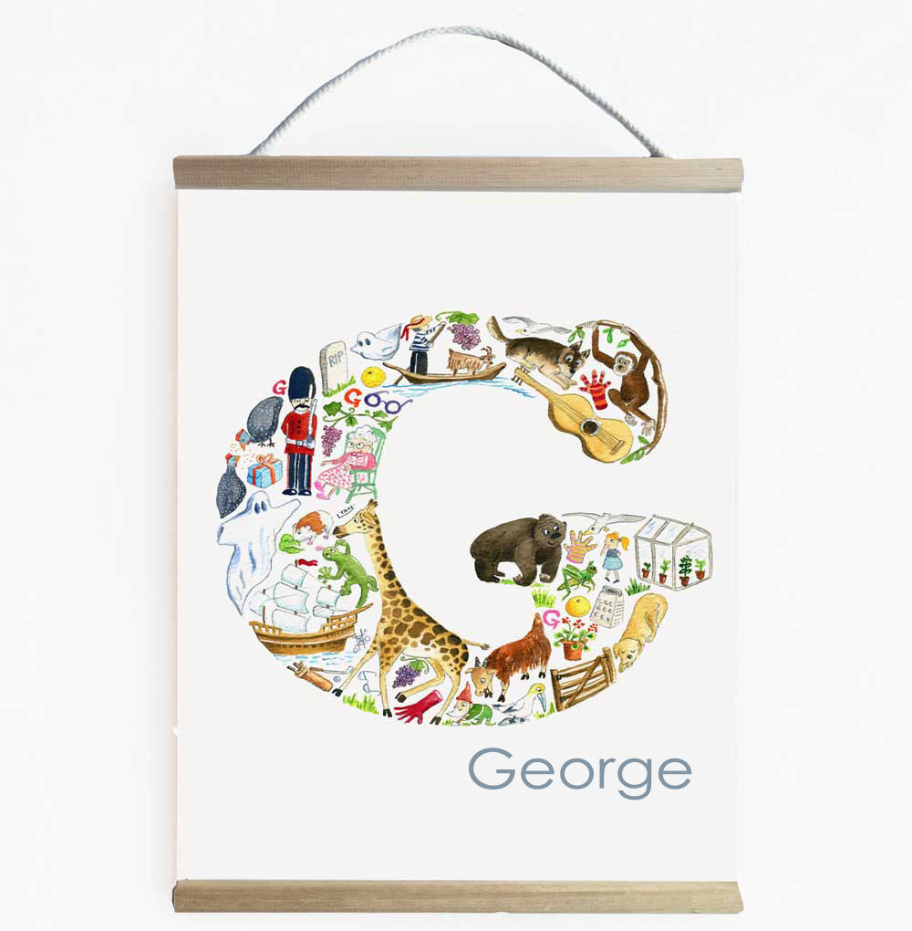 Personalise Their Room With A Letter G Wall Banner