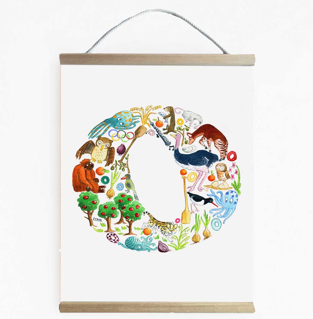 Nursery And Kids Room Letter O Wall Banner