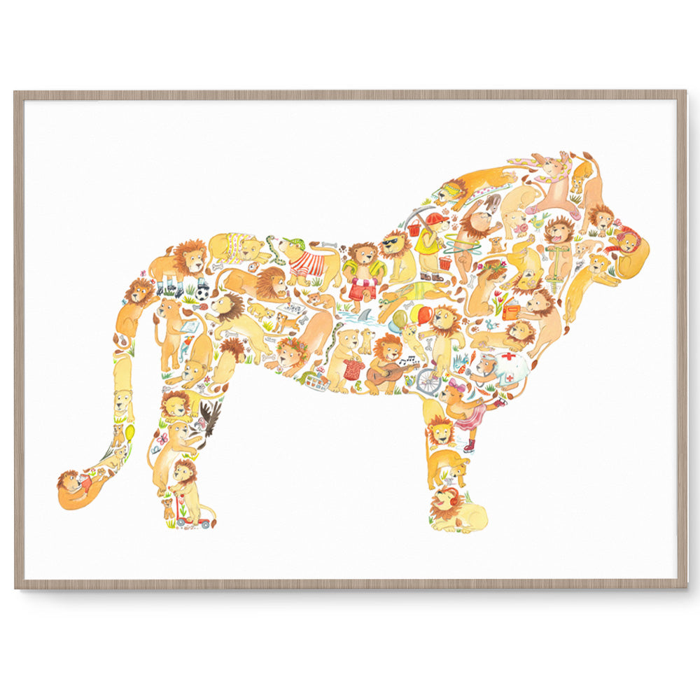 Lion Kids Wall Art Print