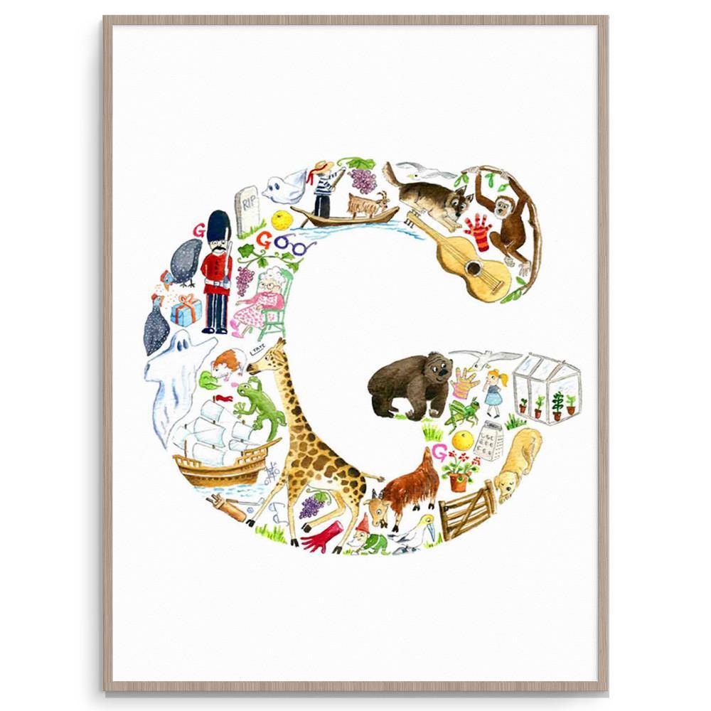 Letter G Print For Kids Room Or Nursery
