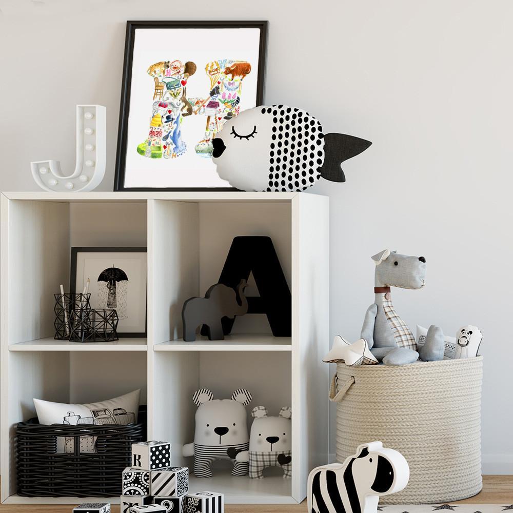 Personalise Your Childs Room With A Letter H Print