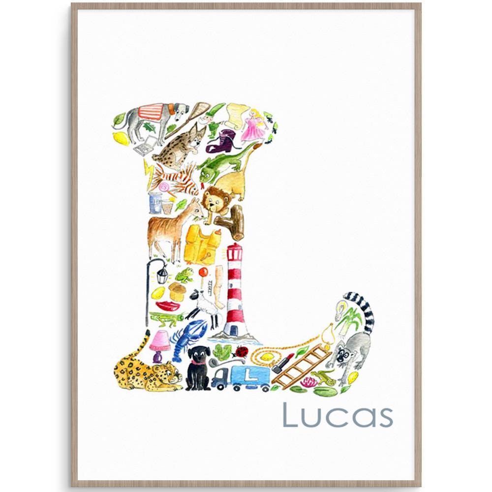 Personalised Letter L Poster Print