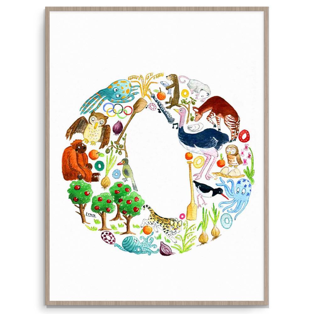 Nursery And Kids Room Letter O Poster Print