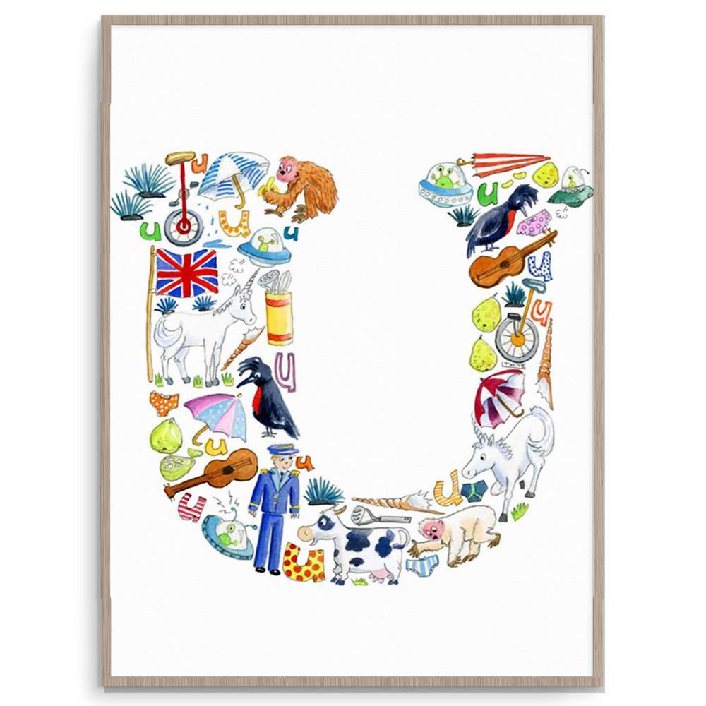 Letter U Wall Art For Children's Rooms And Nurseries