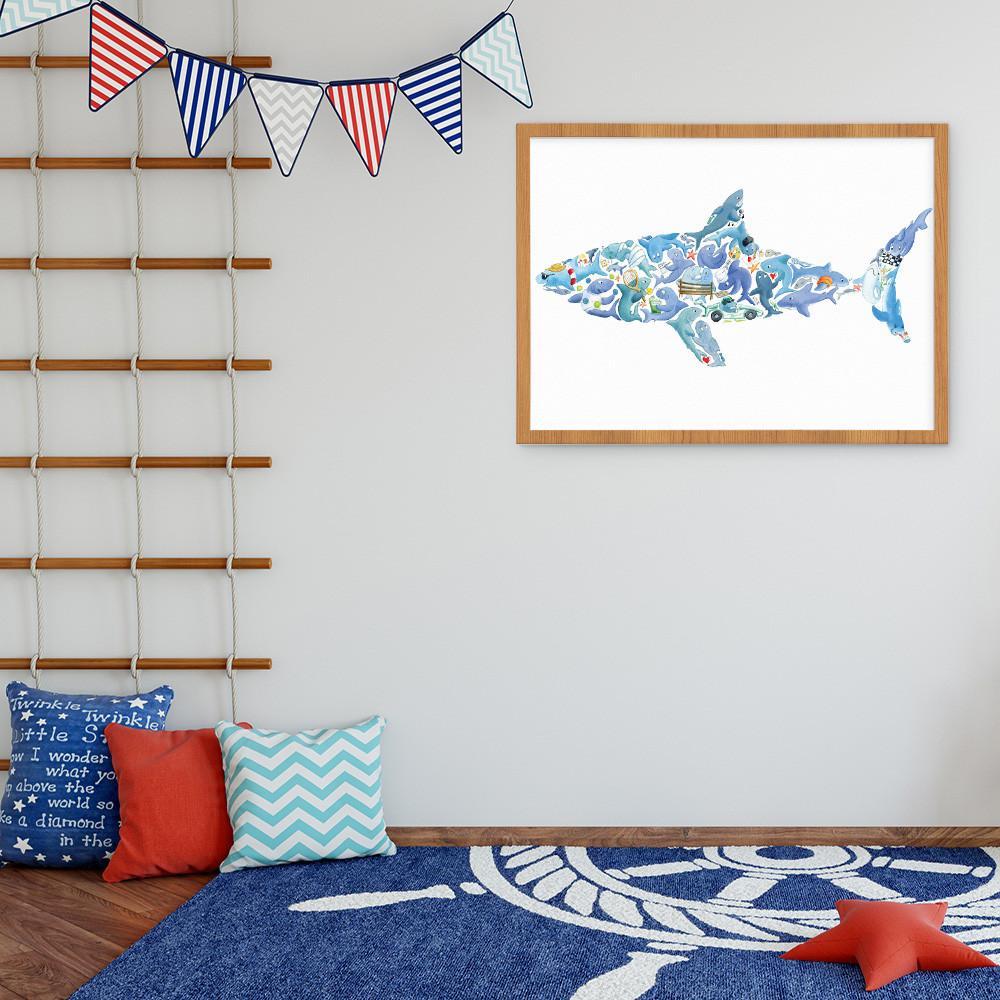 This Snappy Shark Wall Art For Boys Is So Cool