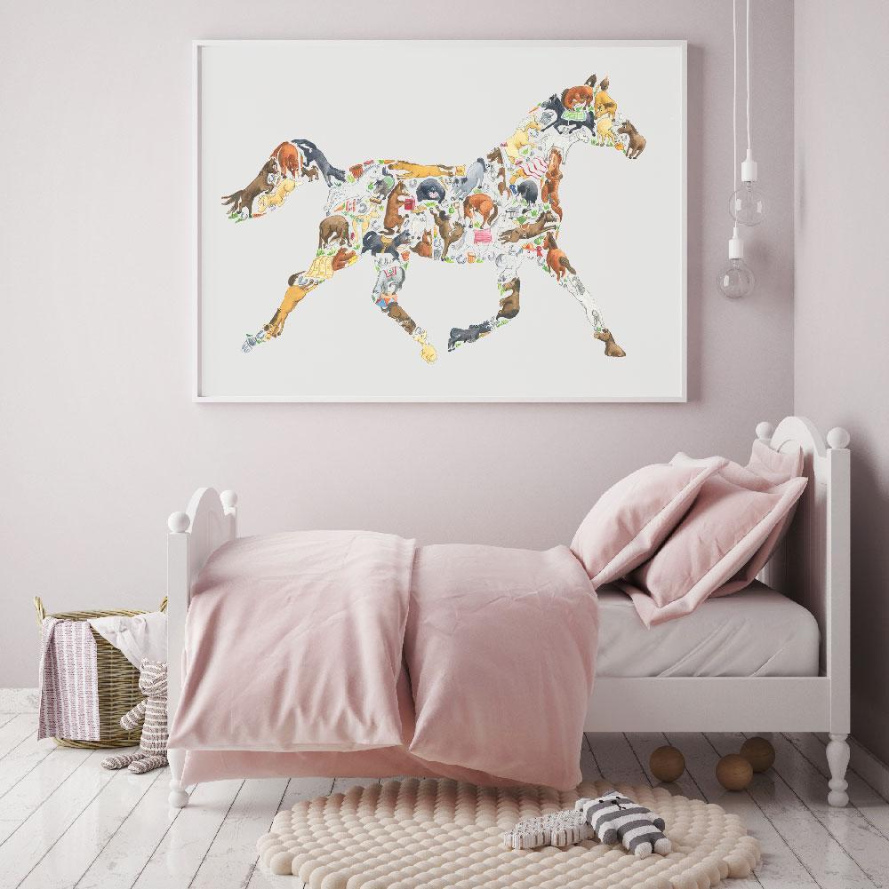 This Horse Poster Print Is Perfect For Horse Lovers