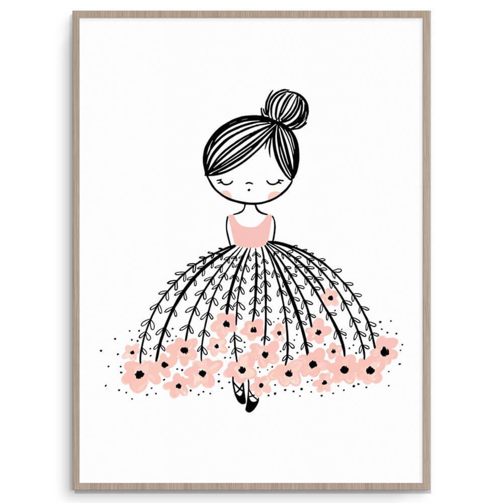 Cassie Loizeaux Girl Prints Flower Dress Dreamer nursery art kids wall art