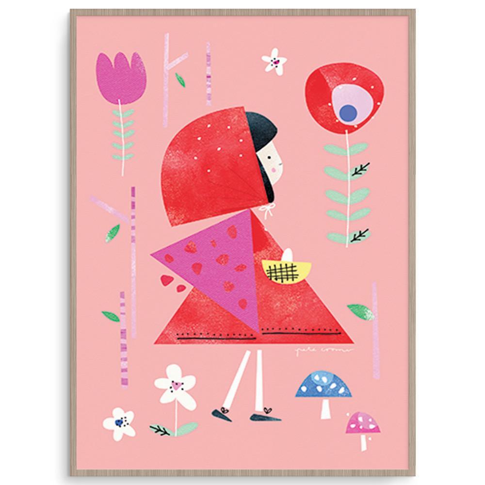 Red Riding Hood Print For Girls Room