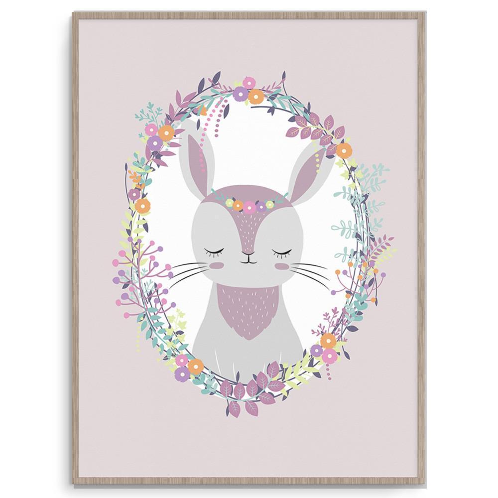 Llama Creations Girl Prints Woodland Rabbit nursery art kids wall art