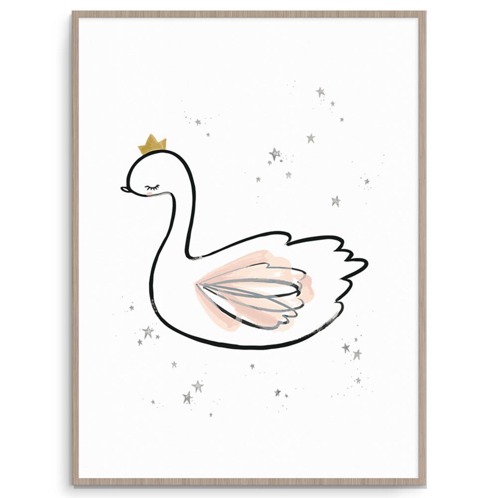 Cassie Loizeaux Special Offers Swan Princess Cushion And Print Special nursery art kids wall art